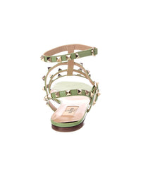 Valentino Rockstud Caged Leather Ankle Strap Sandal