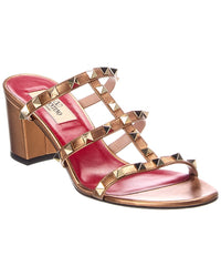 Valentino Valentino Rockstud Caged 64 Leather Sandal