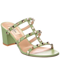 Valentino Valentino Rockstud Caged 64 Leather Sandal