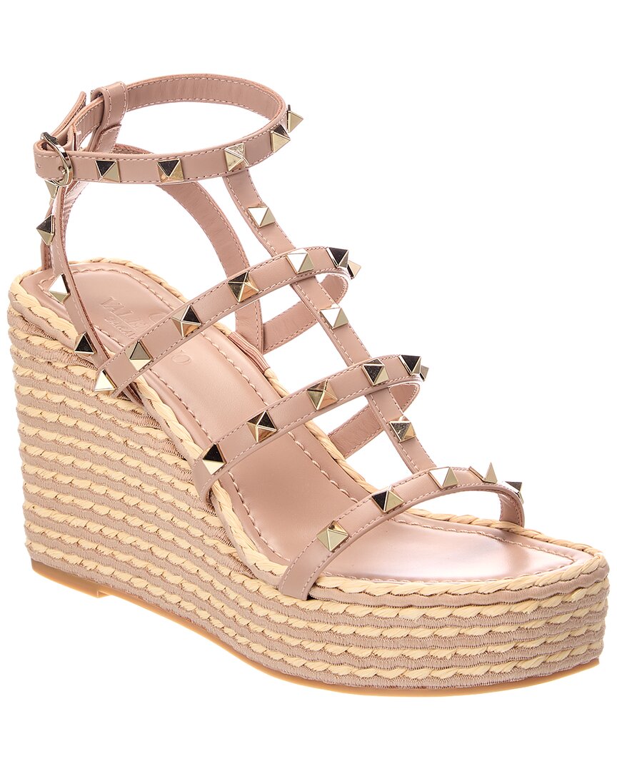 Valentino Valentino Rockstud Caged 100 Leather Sandal