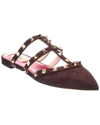 Valentino Valentino Rockstud Caged Suede Mule