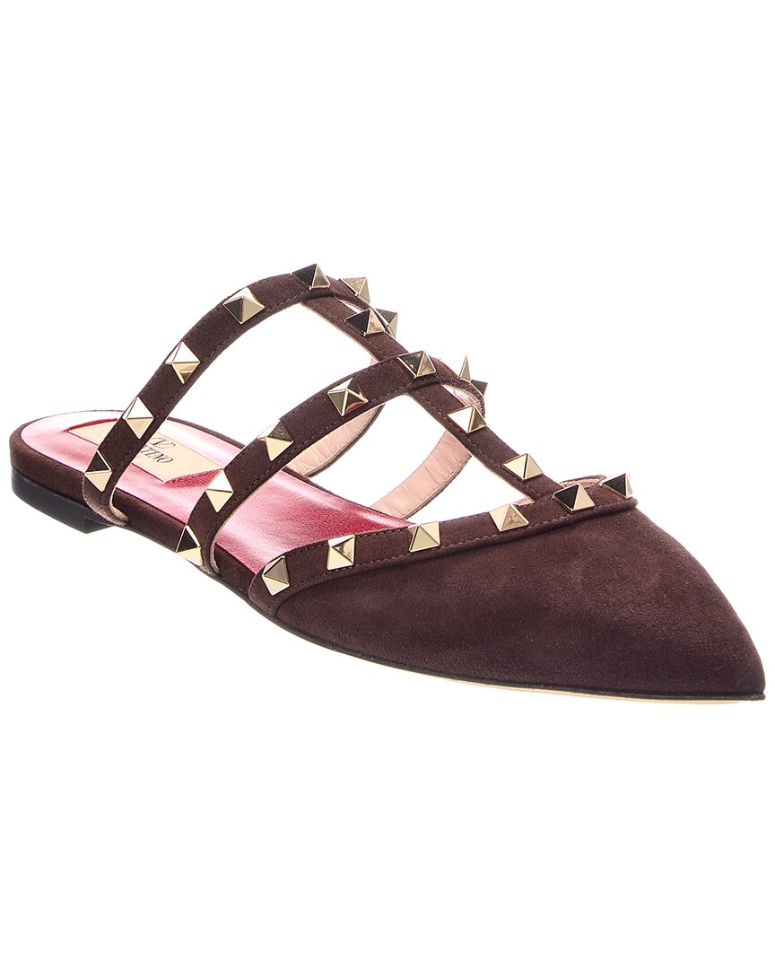 Valentino Valentino Rockstud Caged Suede Mule