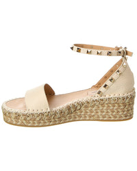 Valentino Valentino Rockstud 55 Grainy Leather Platform Sandal