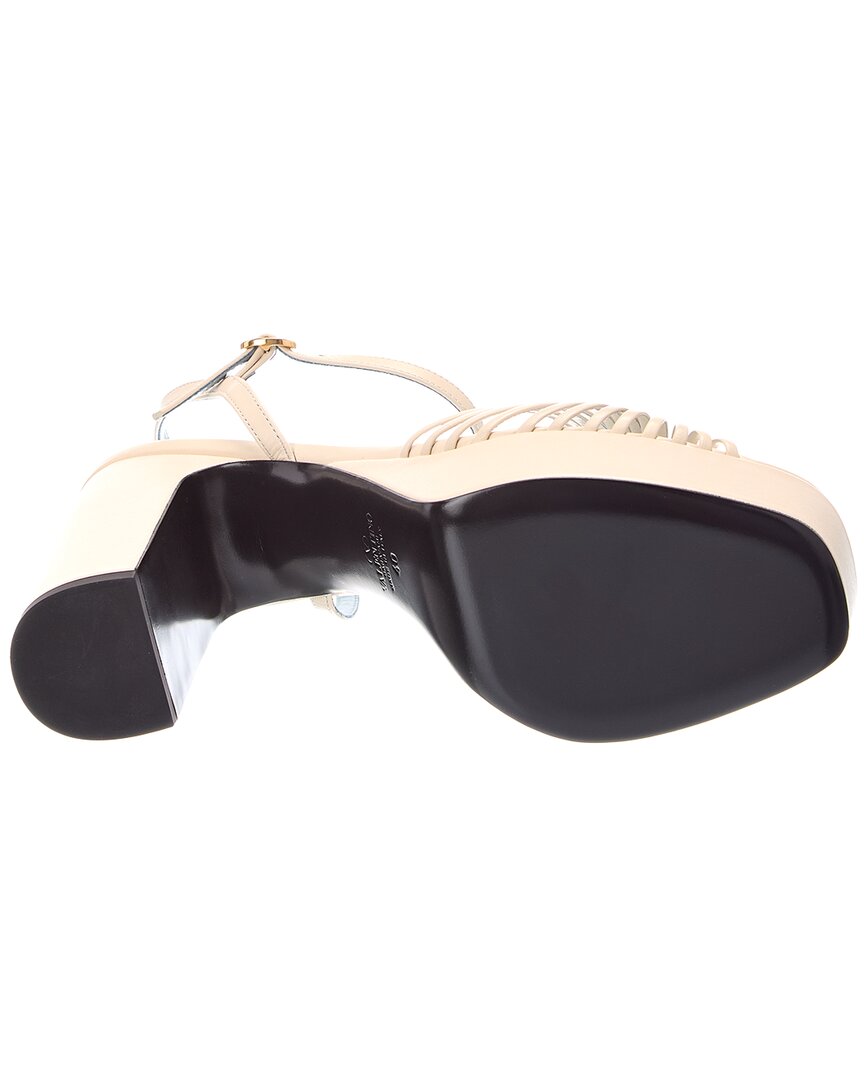 Valentino Valentino Vlogo Coeur Leather 100 Sandal