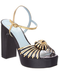 Valentino Valentino Vlogo Coeur Leather 100 Sandal