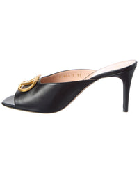 Valentino Valentino Vlogo Leather Sandal