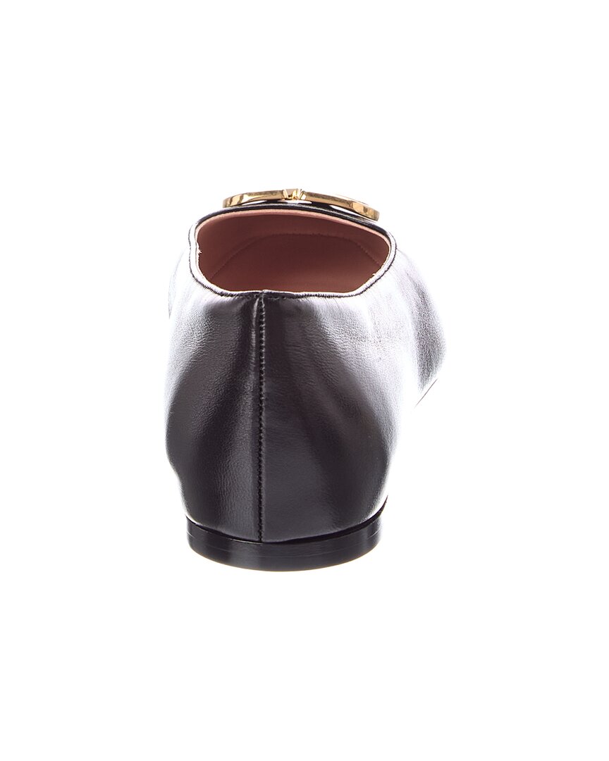 Valentino Valentino Vlogo Signature Leather Ballerina Flat
