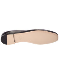Valentino Valentino Vlogo Signature Leather Ballerina Flat