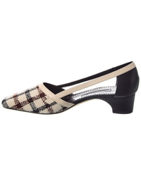 Manolo Blahnik Varro 40 Wool & Leather Pump