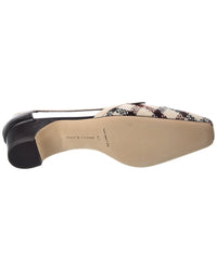 Manolo Blahnik Varro 40 Wool & Leather Pump