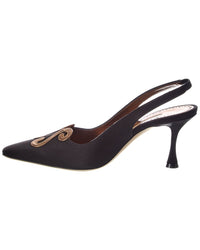 Manolo Blahnik Durbar 90 Satin Slingback Pump