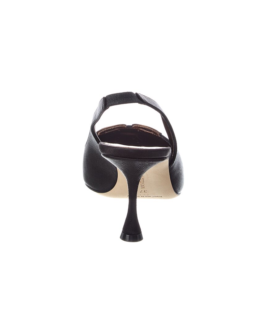 Manolo Blahnik Durbar 90 Satin Slingback Pump