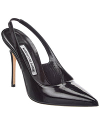 Manolo Blahnik Allura 105 Patent Slingback Pump