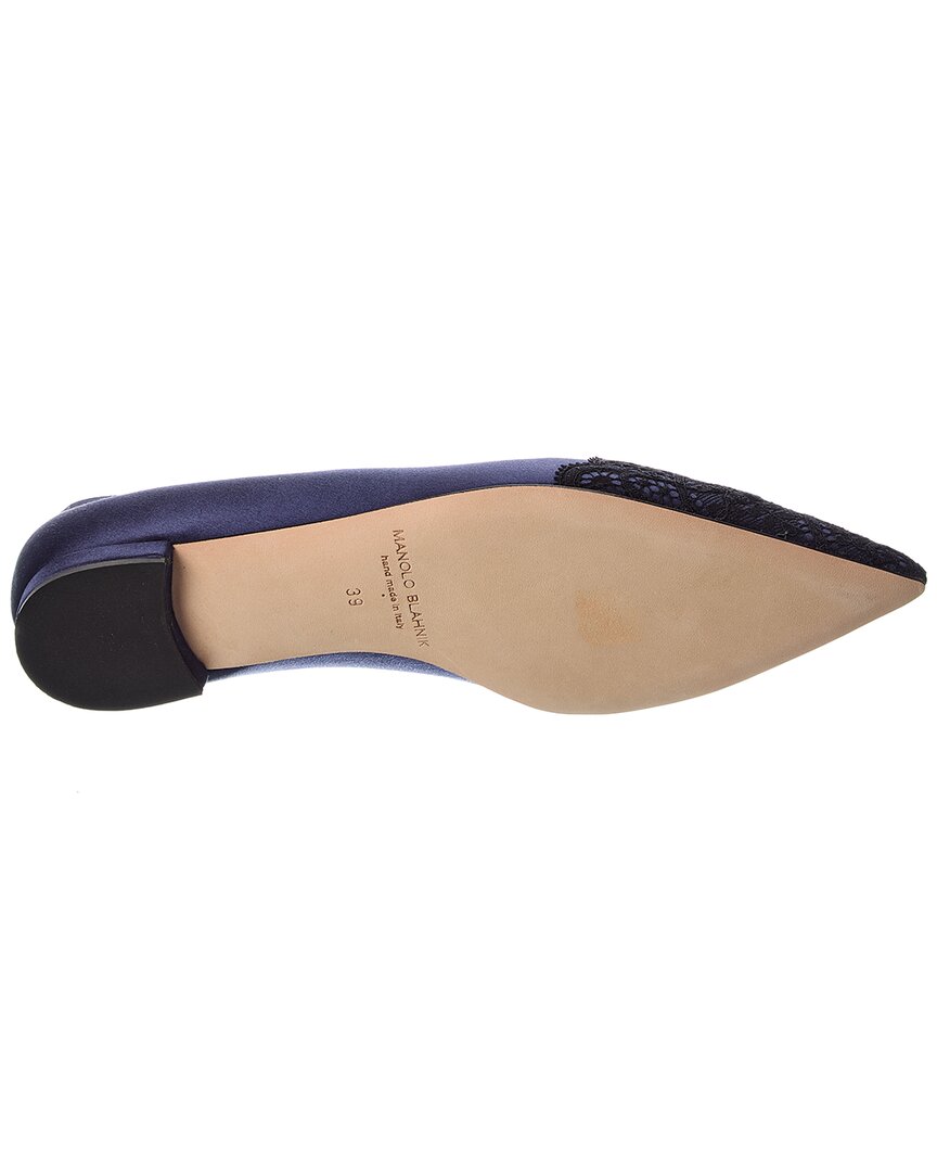 Manolo Blahnik Plankutus Satin Flat