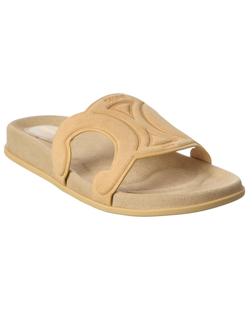 CELINE Celine Triomphe Suede Sandal