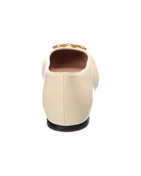 Valentino Valentino Vlogo Signature Leather Ballerina Flat