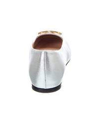 Valentino Valentino Vlogo Signature Leather Ballerina Flat