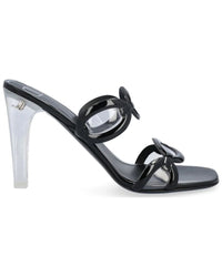 Valentino Chain Transparent-Heel Leather Sandal