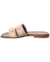 CELINE Celine Logo Leather Sandal