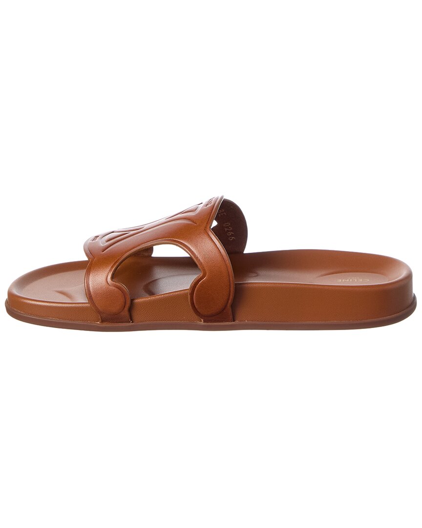 CELINE Celine Logo Leather Sandal