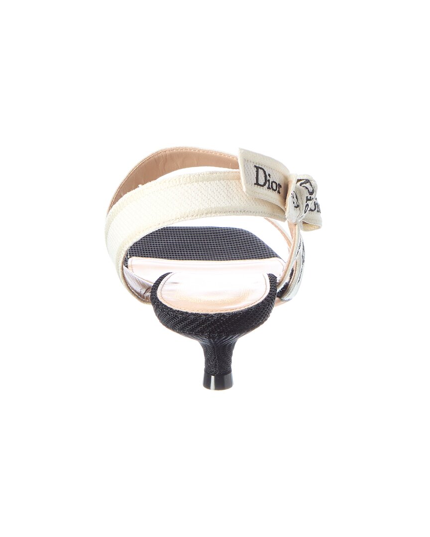 Dior J Adior 38 Cotton & Leather Sandal