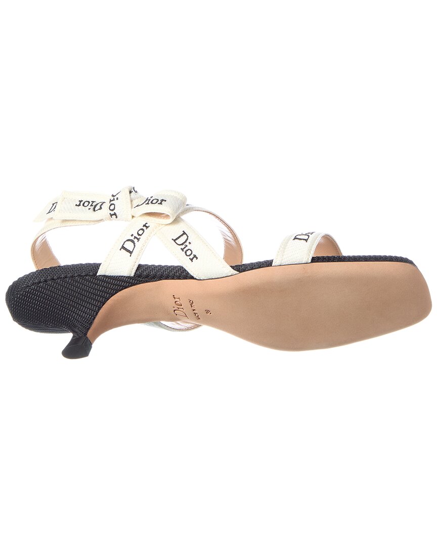 Dior J Adior 38 Cotton & Leather Sandal