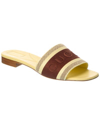 Gucci Gucci Web Canvas & Leather Sandal