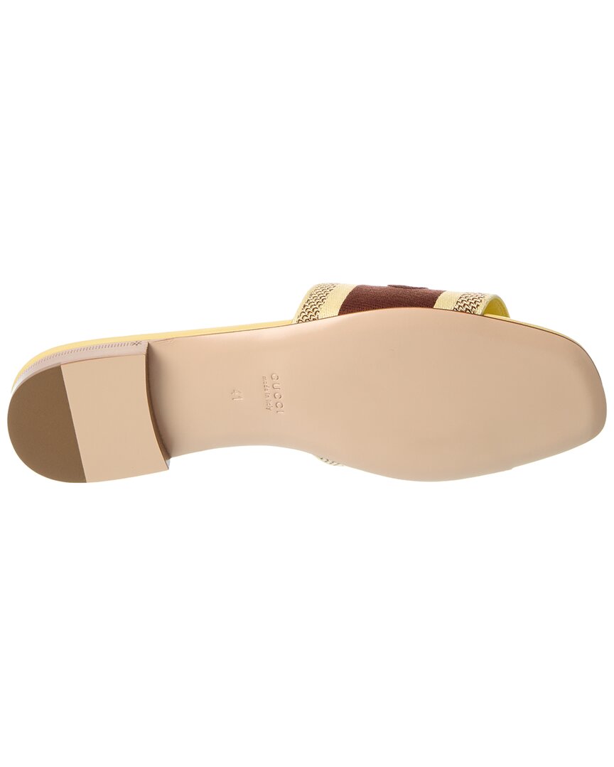Gucci Gucci Web Canvas & Leather Sandal