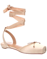 Christian Louboutin Christian Louboutin Cassia Lace Up Satin Ballerina Flat