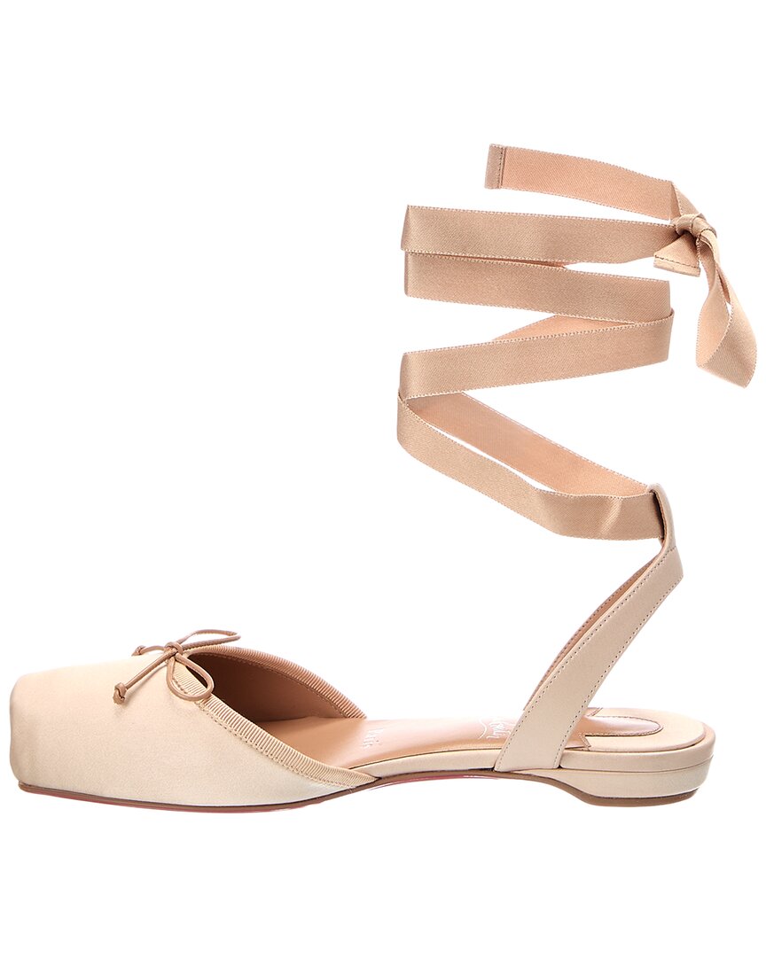 Christian Louboutin Christian Louboutin Cassia Lace Up Satin Ballerina Flat