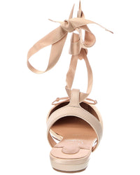 Christian Louboutin Christian Louboutin Cassia Lace Up Satin Ballerina Flat