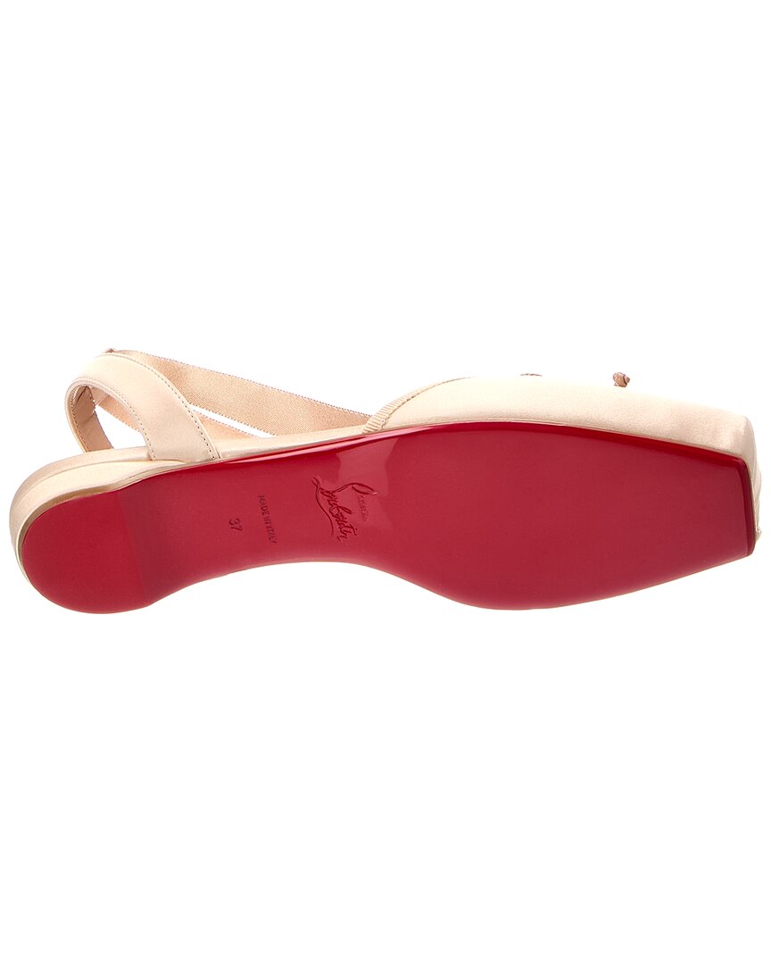Christian Louboutin Christian Louboutin Cassia Lace Up Satin Ballerina Flat