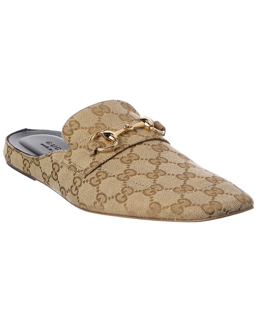 Gucci Gucci Ragazzo Canvas & Leather Mule