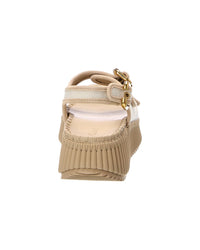 Chloé Chloé Nama Canvas & Suede Wedge Sandal