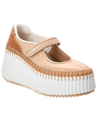 Chloé Chloé Nama Leather Wedge Sneaker