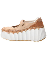 Chloé Chloé Nama Leather Wedge Sneaker