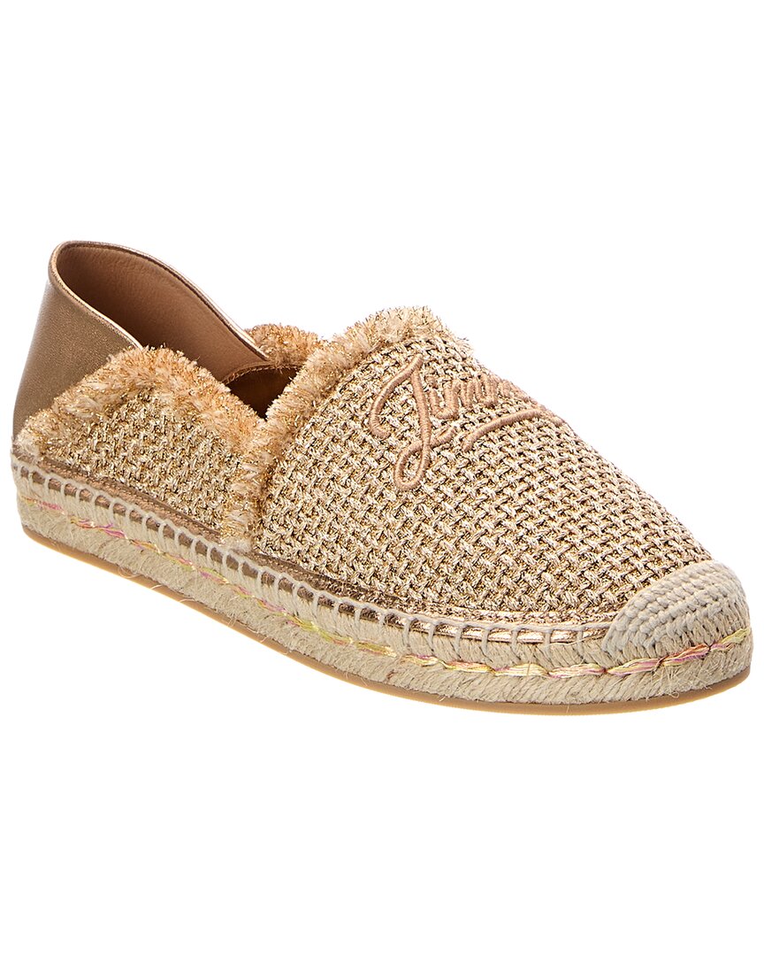 Jimmy Choo Jimmy Choo Avi Cotton & Leather Flat