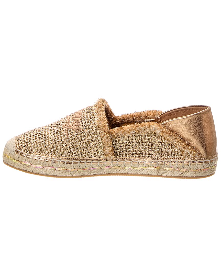 Jimmy Choo Jimmy Choo Avi Cotton & Leather Flat