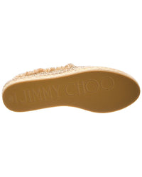 Jimmy Choo Jimmy Choo Avi Cotton & Leather Flat