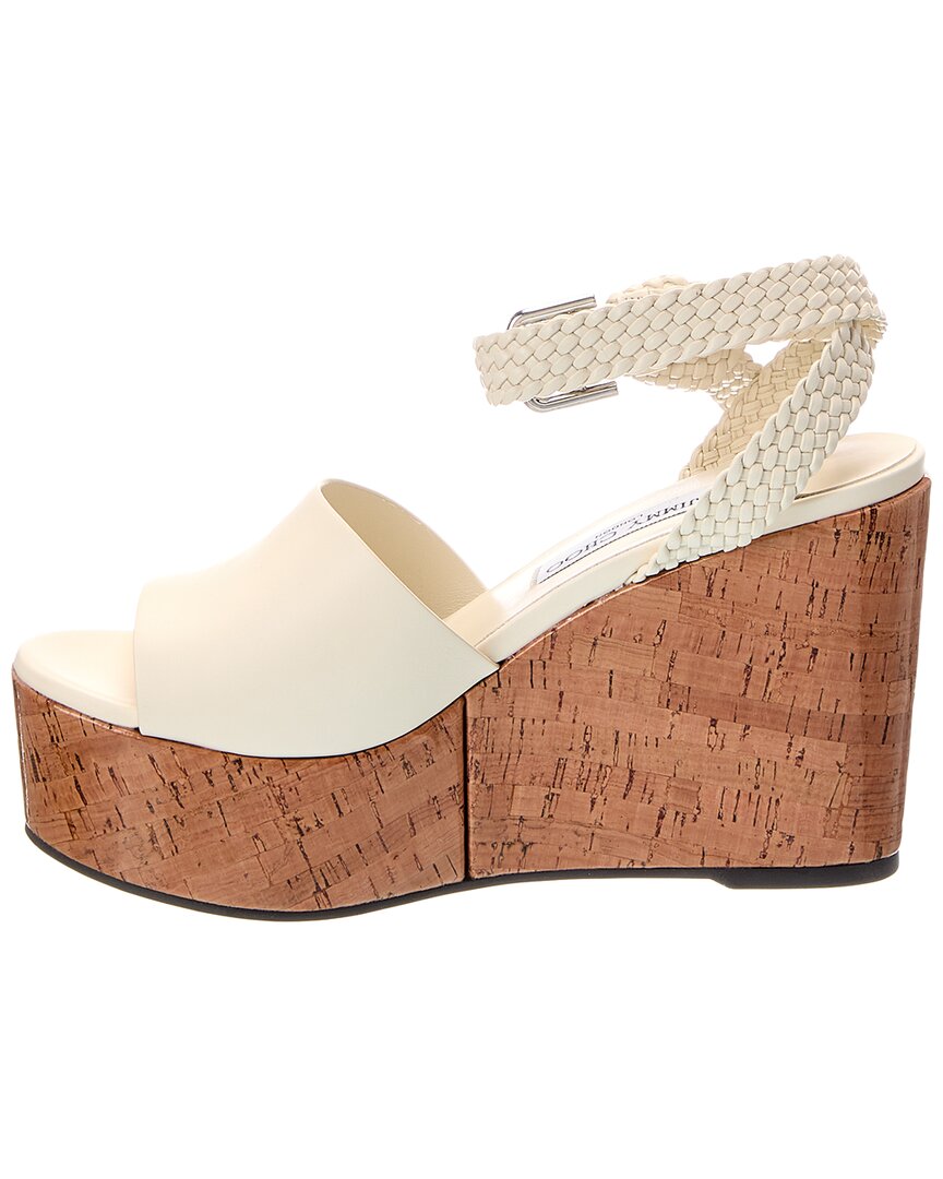 Jimmy Choo Jimmy Choo Jori 100 Leather Wedge Sandal