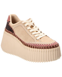 Chloé Chloé Nama Leather Wedge Sneaker