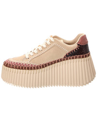 Chloé Chloé Nama Leather Wedge Sneaker