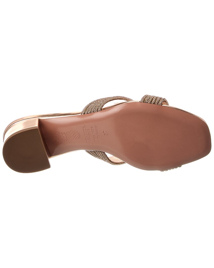 Aquazzura Crystal Muse 35 Leather Sandal