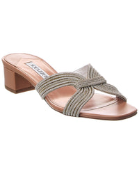 Aquazzura Crystal Muse 35 Leather Sandal