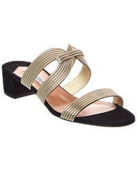 Aquazzura Escenia 35 Leather & Suede Sandal