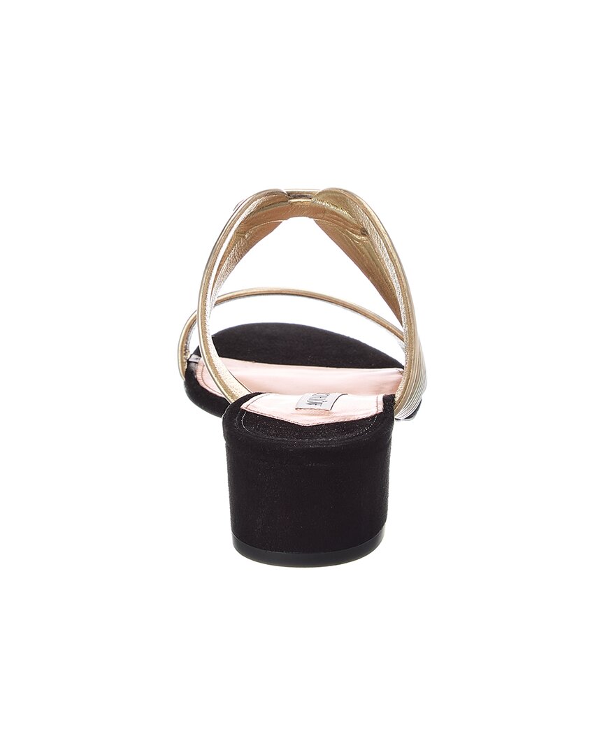 Aquazzura Escenia 35 Leather & Suede Sandal