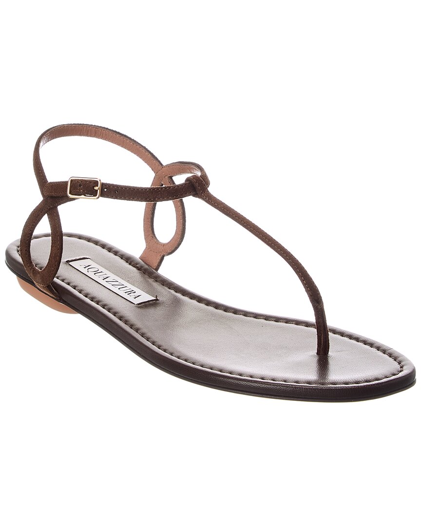 Aquazzura Almost Bare Suede Sandal
