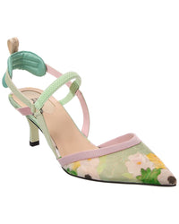 FENDI Fendi Colibri Leather Slingback Pump