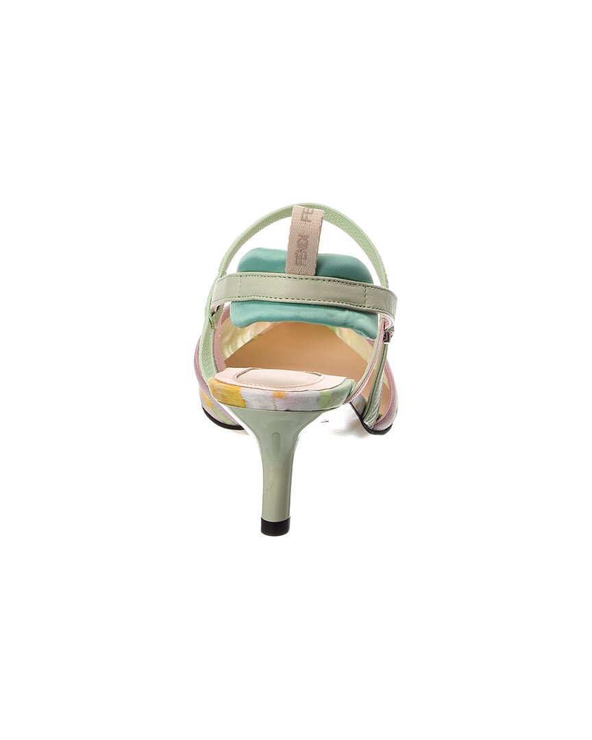 FENDI Fendi Colibri Leather Slingback Pump