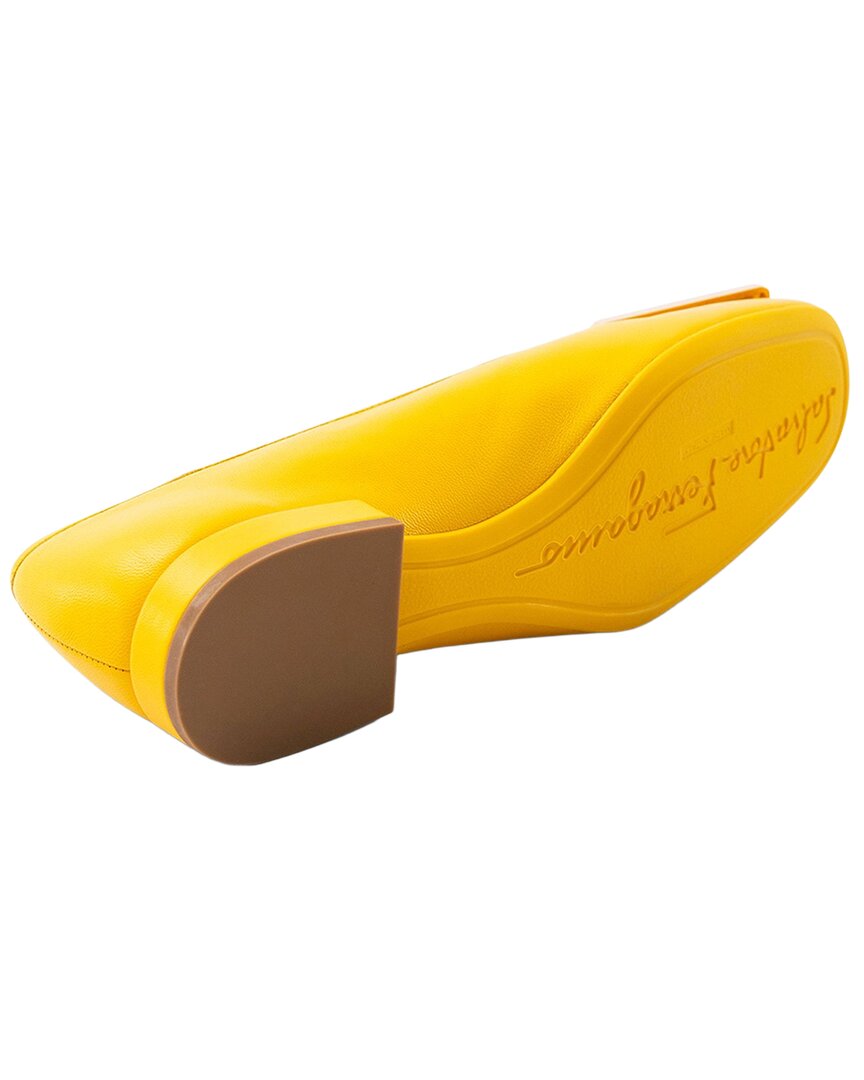 Ferragamo Ferragamo Logo Leather Ballet Flat